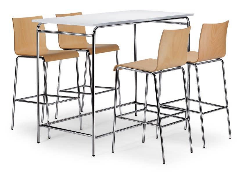 The CURVE IS1 table perfectly complements the family of CURVE IS1 bar stools.