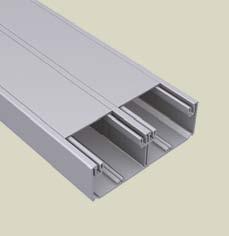 Perforated base every 250 for wall fixing. Material: luminium Two s trunking Part no.
