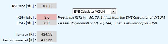 EME Calculator of Doug, VK3UM.