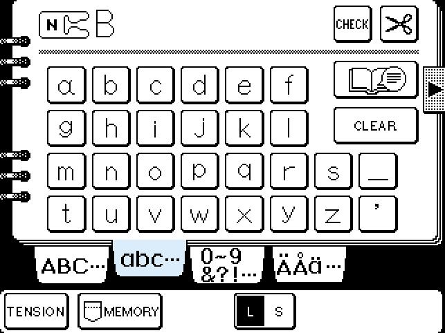 Combinations of characters Try entering Bus. Setting Up. Touch B. * If you select the wrong character by mistake, touch the CLEAR key to clear the character selection.