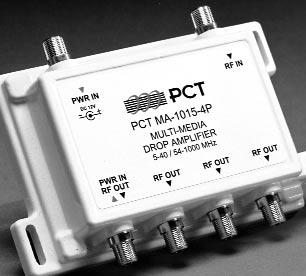 5 db passband and response Direct or line powered 1 Precision machined SCTE compliant F-ports