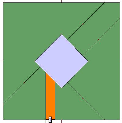 Fig.1. Geometry and dimensions of line-fed printed square antenna with a rotated slot II. ANTENNA CONFIGURATION Fig.