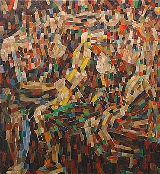 Jan Müller Untitled (Seated Figures), 1953 Oil on canvas 59h