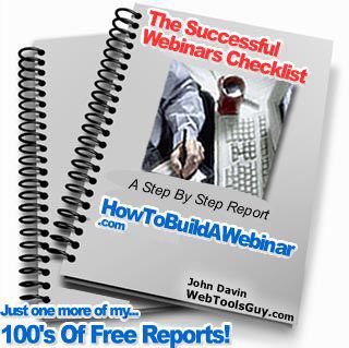 Give Away My Free E-Books And Earn $$$ (How to generate income sharing this free E-Book with your contacts!) Earn 50% on each E-Book! That's right! We provide a free Checklist for giving Webinars.
