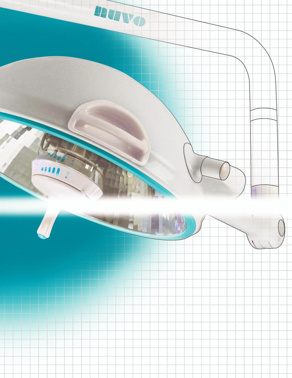 all joints of the NUVO surgical light are free to rotate continuously, without rigid stops, to provide maximum POSITIONING FLEXIBILITY.