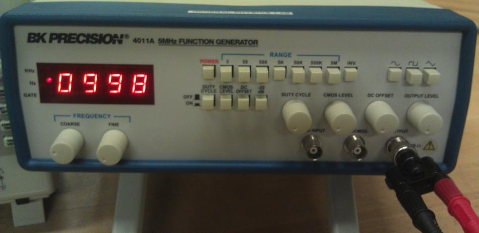 Connect the signal generator to the
