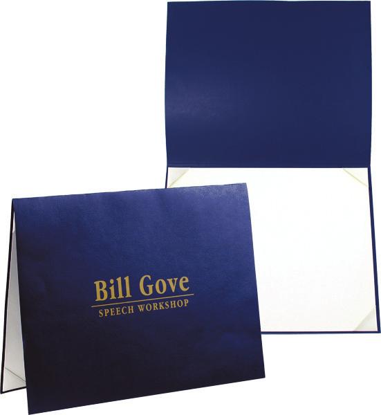 5" Vinyl Call for quotes Vinyl Document Holders custom Available in two finishes, Suede and French calf.