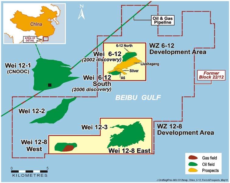 Roc Oil Company Limited 17th Asia Oil & Gas Week 9 Beibu Gulf oil fields Location: Offshore Beibu Gulf, China Working Interest: 19.