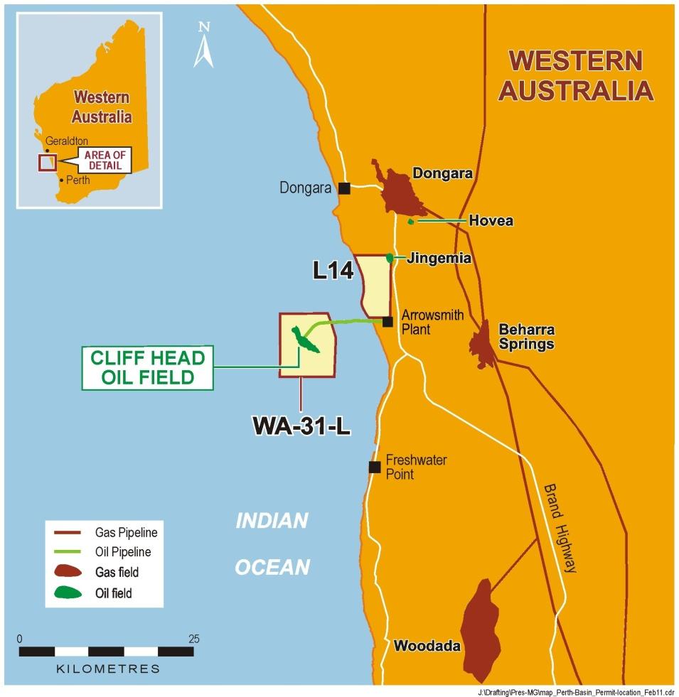 Roc Oil Company Limited 17th Asia Oil & Gas Week 6 Cliff Head oil field Location: Offshore Perth Basin, Western Australia Working Interest: 42.