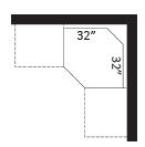 72 Corner Sink Front & Floor Diagonal Sink Base Cabinet CSF36 $91.22 SBD36 $374.51 CSFFL36 $51.