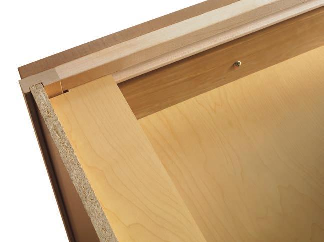 Undermount guides allow drawer to extend completely.