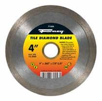 Tile Blade Diamond tile-cutting blade. Dry cut continuous smooth rim diamond tile blade. For cutting thin stock tiles 2 (50.8mm) and less in thickness, ceramics, granite and marble.