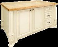 Reverse side cabinets include one adjustable shelf per