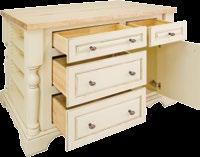 The drawers are dovetailed solid hardwood and are mounted on full