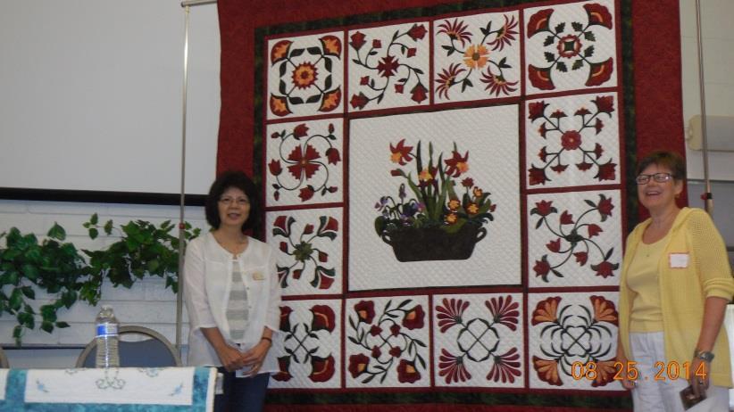 The 2015 Opportunity/Scholarship Quilt is finished and was shown at the August Guild meeting. Kathy and I would like to thank and share with you all who helped to make this quilt a reality.