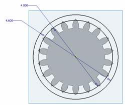 Example 3 Spur Gear Con t Create a new sketch on the visible work