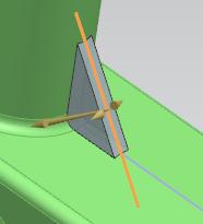 Set the Thickness to 2 mm and make sure that the option Combine Rib with Target is checked. Finally, click OK to validate the creation of the stiffener.
