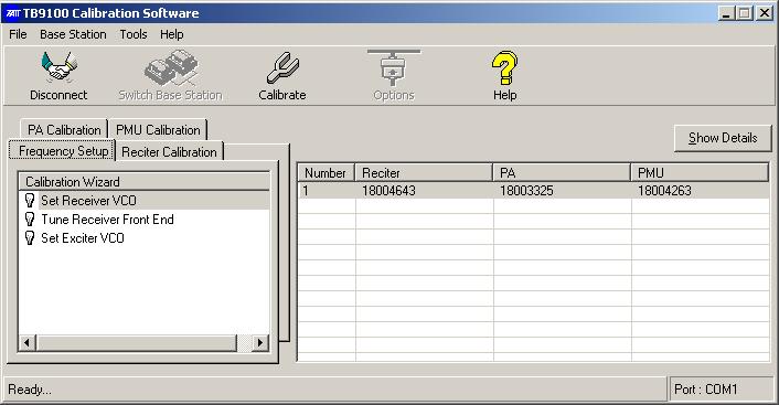 Basic Tasks The TB9100 Calibration Software is a Windows-based software program that allows you to adjust the switching ranges of Tait TB9100 base stations (both receiver and transmitter), and to