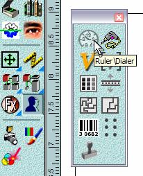 7.3 Designing the Ruler GravoStyle5 has a powerful tool that lets us design scales and rulers. It s located in the Special Tools fly-out toolbar (Figure 7-5).