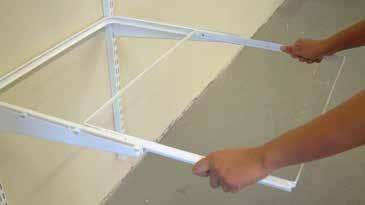Install gliding drawer frames and pant rack