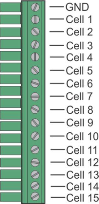 Figure 5: BMS unit address selection description. BMS Unit cell connector: Connect each cell to the Slave unit cell connector plug. Use silicon wires with cross section of 0.75-1 mm 2 (25-23 AWG).