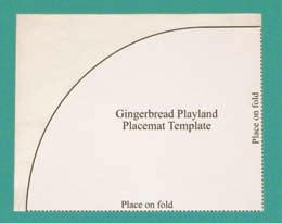 Project Gingerbread Playland Placemat Sew a base for your gingerbread playland.