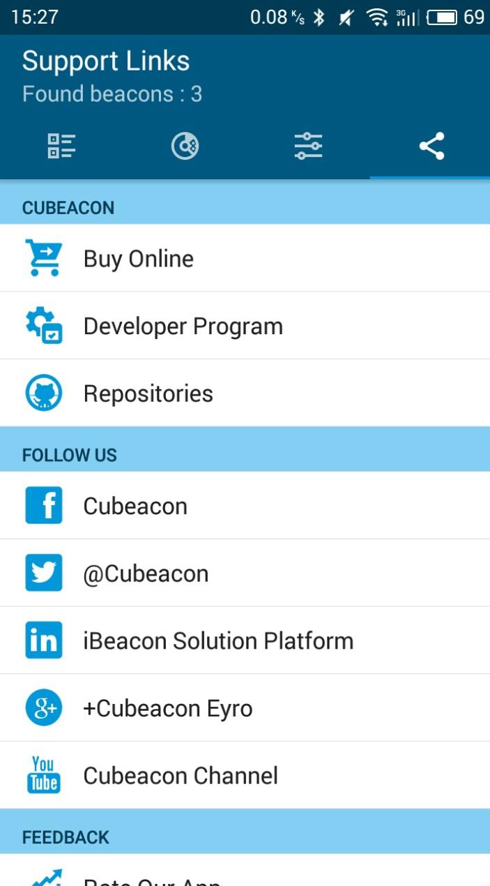 SUPPORT LINKS To Buy Product Cubeacon, press this link To join Developer Program,