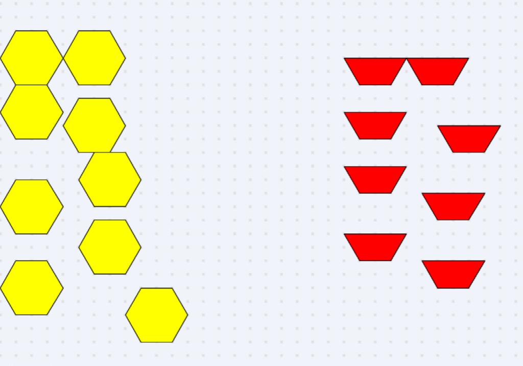 One More or One Fewer Pattern Blocks Activity 2 Set Up for the Activity: Open the Pattern Blocks learning tool.» place 8 to 20 blocks of one shape in the workspace How to Do the Activity: 1.
