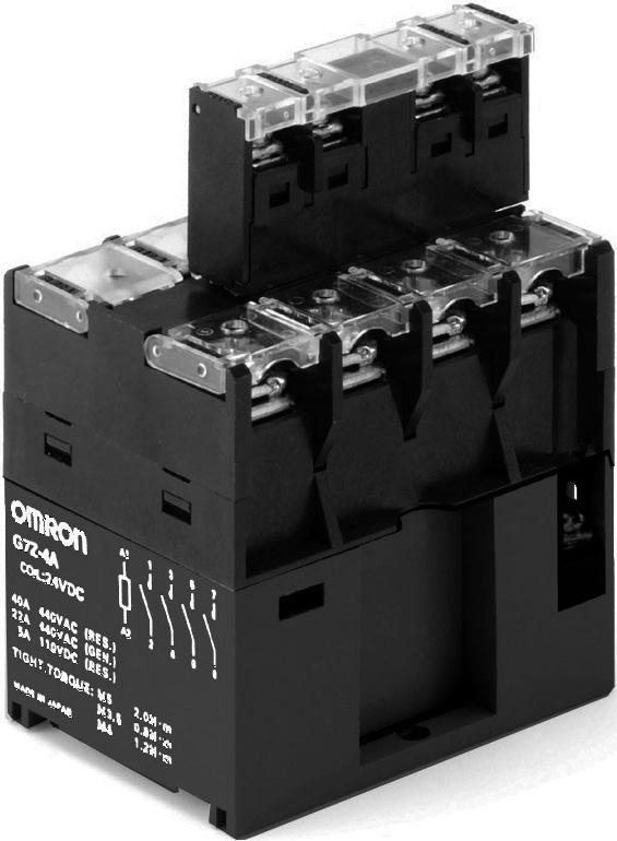 New Product Power s G7Z Compact Electromagnetic ors That Switch 0 A at 0 VAC One pole carries 0 A. UL 508 and UL 80 NO s (resistive 0 A 80 VAC, 0 Hz, 80,000 operations).