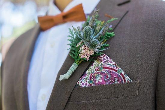 greenery securely bound together with wire (bread tie) and