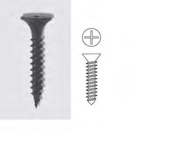 Measures Pozdriv imprint 155CU00300 4,5x35 PZ 155CU00400 4,5x45 PZ Drywall screws Special screws for plasterboard. Nail tip, double thread. Flat countersunk head, phillips cross mark.
