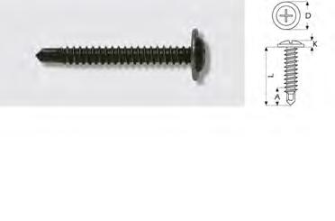 Drilling screws with mock washer Self-tapping screws with cylindrical head extra low and pretend washer. Ideal for fixing of thin sheet metal and of plastic material on metal constructions.