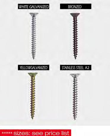 Chipboard screws, self-tapping countersunk flat head UNI 3740 / 6A. Reinforced head for the transmission of high torques.