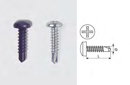 Drilling screws cylindrical head cross UNI 8118.