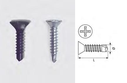 Self-tapping screws countersunk head cross UNI 8119 PH imprint Description Measures () 3400***** GALVANIZED WHITE SEE PRICE