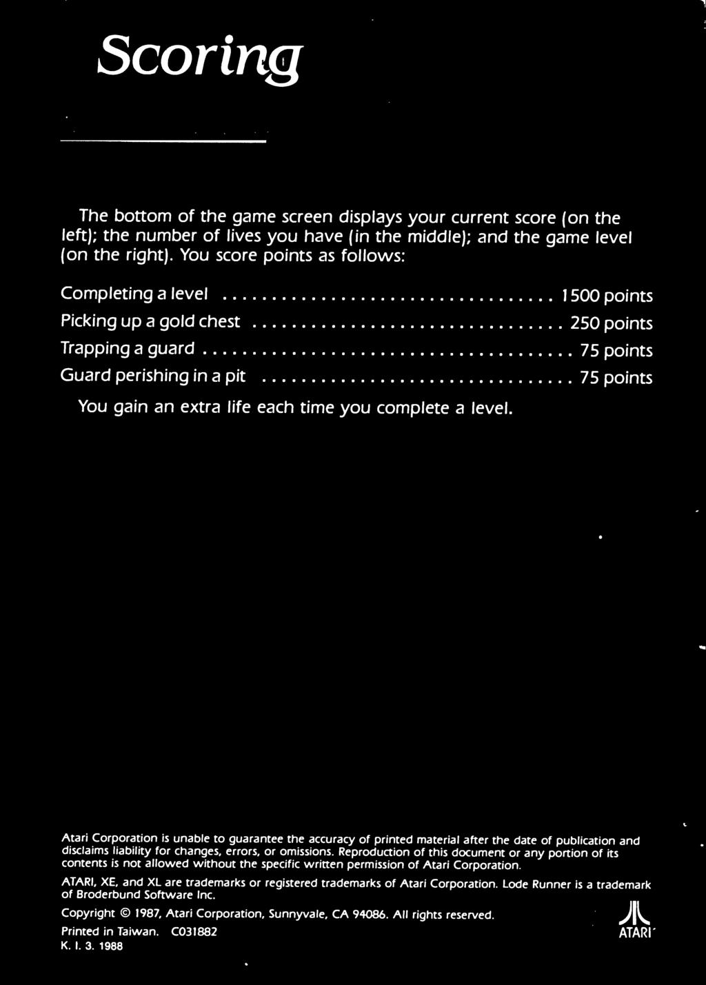 omissions. Reproduction of this document or any portion of its contents is not allowed without the specific written permission of Atari Corporation.