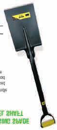 DIGGING SPADE STEEL SHAFT RUBBER SQUEEGEE Easy-care wipe clean tubular
