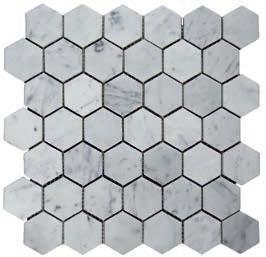 12 Italian Bianco Carrara 12 x 24 Italian Bianco Carrara Marble Mosaics Honed Basket Weave Gray Dot (12" x 12" x 3/8"