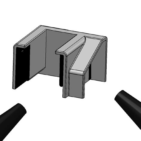 Slide the Bottom Rail (Long) over the small bonded profile that is fitted to the bottom of the glass on the Hinge Panel Assembly, push into the