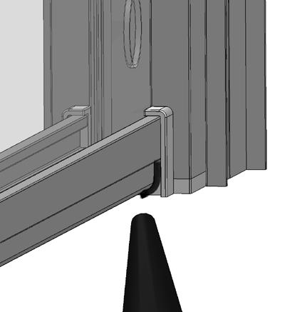 Apply a small bead of silicon the the underside of the Bottom Rail Corner Joint where the bottom rails go and fit over both sets of bottom rails at the
