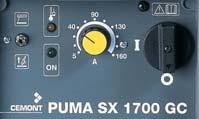 PUMA SX 000 PUMA SX 700 GC / SX 00 GC The PUMA SX family is specially remarkable showing greater duty cycles and new functions such as digital display, TIG LIFT mode and Arc dynamism.