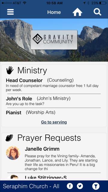 Once your church has set up the Church App for Seraphim, you can now download the app onto your mobile device from the the App Store or Google Play.