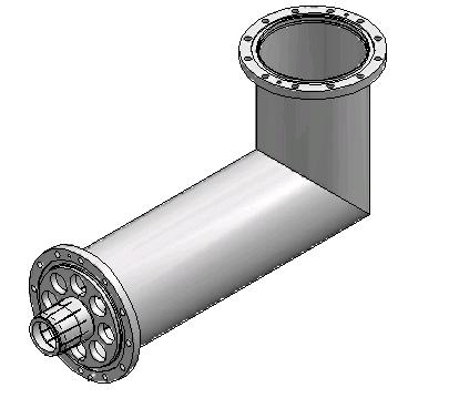Dielectric Standard Coaxial 6-1/8" EIA Rigid Line Components Straight Line Section EIA Flanged