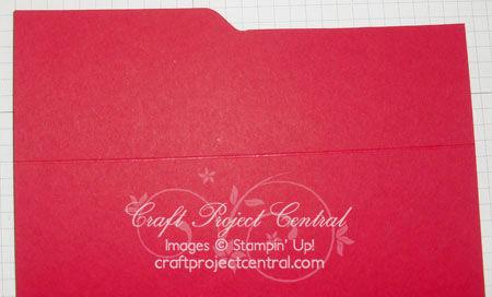 Trim off the card stock to the right of the
