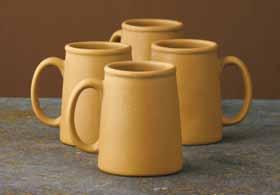 4"H, 11 oz #1340 $16-$20 each (varies by glaze) Molly Pitcher Beautiful and shapely, our largest pitcher can be used to serve hot or cold