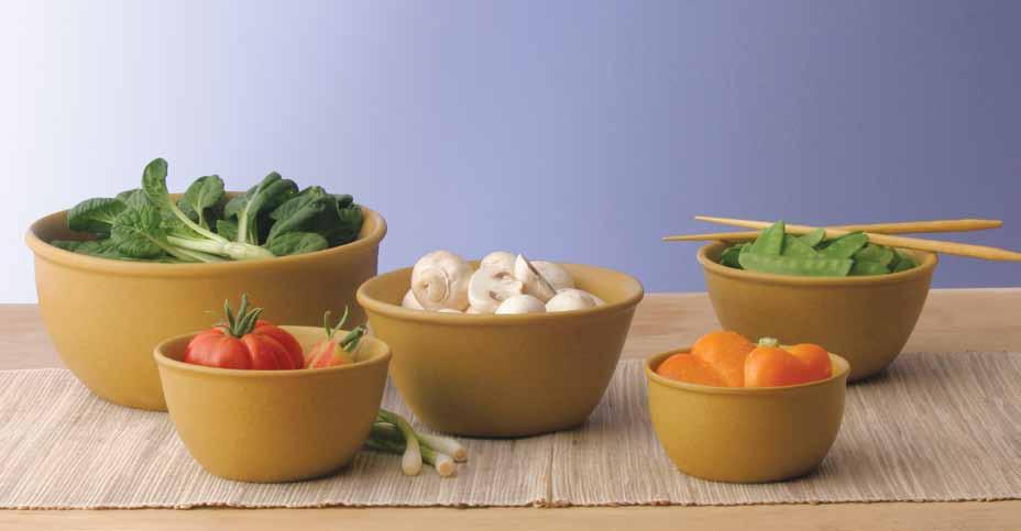 Salad or cereal, soup to nuts, choose the bowl for the purpose. 1. Harvest Bowl 9"W, 3 Qt #2055 $44 2.
