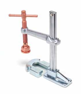 Shoe: Stays in place while clamps are used in other set ups C: Copper Plated: Spindles and pads are copper plated to provide resistance to welding splatter and corrosion Stock No.