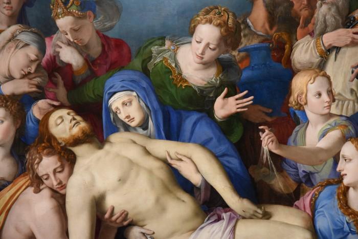 Detail of the center of Bronzino s Besancon painting This painting was to be the center of the chapel of Eleonora da Toledo in Palazzo Vecchio, where it was installed in the summer of 1545, but then