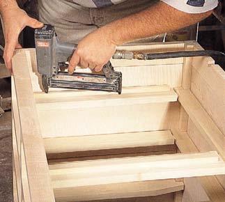 Then set your table saw to cut the double tenons on the ends of the front rails.