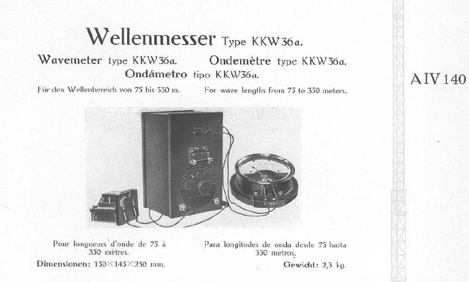 Interestingly during my research I got hold of a copy of TELEFUNKENs catalogue of wireless equipment, which was translated already into 4 languages (German, English, French and Spanish).